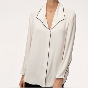 Babaton Rena Blouse - Classic White Top Aritzia